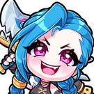 Jinko's avatar - a chibi version of Jinx from League of Legends